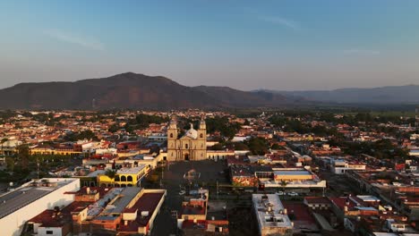 Tuxpan-Town-And-Municipality-In-Jalisco,-Mexico---aerial-drone-shot