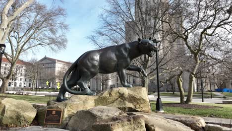 Der-Pitt-Panther-Auf-Dem-Campus-Der-Universität-Pittsburgh