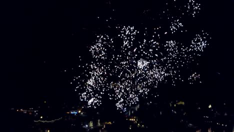Fireworks-explode-over-aerial-view