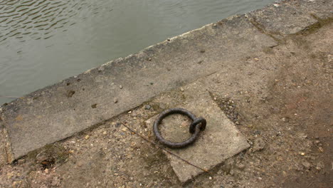 A-canal-boat-mooring-ring-next-to-the-river