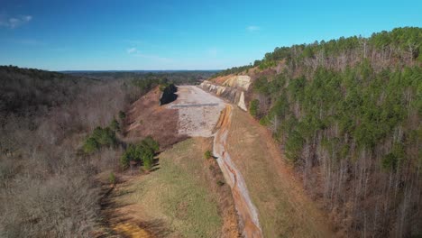 Aerial-of-the-Birmingham-Northern-Beltline,-an-abandoned-highway-project-which-recently-received-approval-of-funds-towards-construction-completion