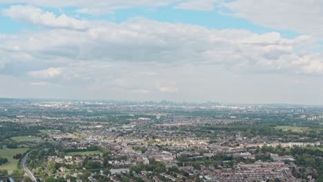 Slider-drone-shot-of-central-London-skyline-from-far-west-Richmond-Twickenham