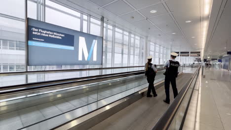 Polizei-Flughafensicherheit-Am-Flughafen-München,-Flughafensicherheit,-Polizei-Am-Flughafen-München-Deutschland