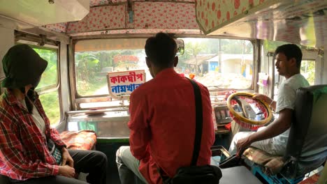 Traveling-in-a-very-colorful-local-private-bus-in-India