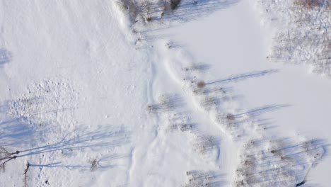 Beautiful-drone-video-from-the-site-of-the-snowy-field