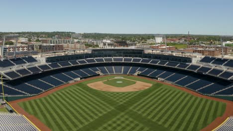 Aerial view of Kauffman Stadium and Arrowhead Stadium at the Truman Sports  Complex in Kansas City, Missouri, USA - SuperStock