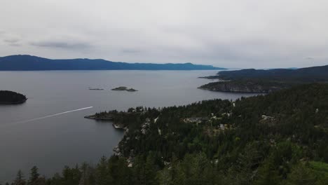 Aerial-view-from-Pender-Hill-towards-The-Strait-of-George-in-British-Columbia