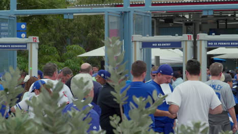Los-Angeles-Dodgers-fans-entering-Dodger-stadium-to-watch-the-Baseball-game