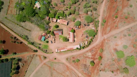 Drone-Mavic-Air-2-flowing-over-the-hill-in-the-Africa-savanna-desert-zone