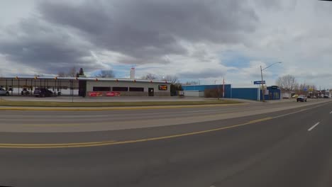 Laramie-Wyoming-businesses-in-April-of-2021-driving-down-the-street
