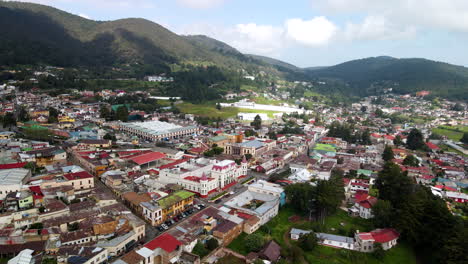 Aerial-view-of-El-Oro-town-in-Mexico-and-near-villages