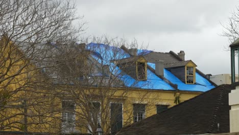 Blue-Tarps-Rooftop-High-Wind-New-Orleans-French-Quarter