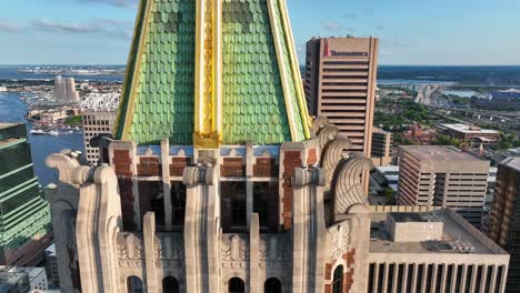 Bank-of-America-rooftop-reveal-of-Transamerica-building-and-downtown-Baltimore-and-harbor