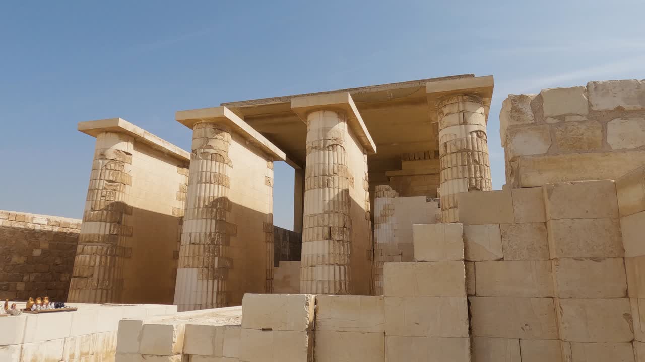 Premium stock video - View of hypostyle hall at the pyramid of zoser in ...