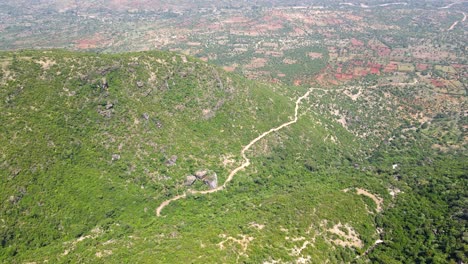 Drone-view-of-West-Pokot,-North-Rift--Kenya--:green-raining-season-on-the-north-dry-parts-of-Kenya