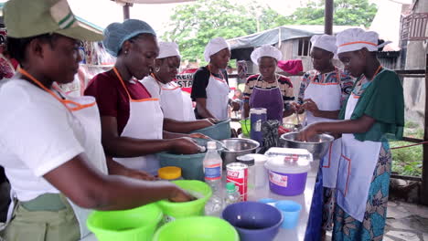 Teaching-young-Nigerian-women-cooking-skills-for-employment-opportunities