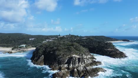 Drone-view-of-Point-Lookout-at-North-Stradbroke-Island-Queensland-Australia