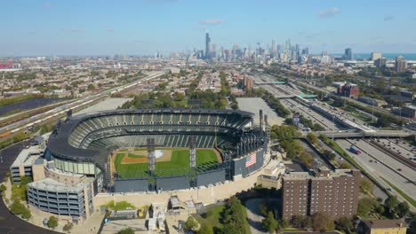 Drone-Flies-Over-Guaranteed-Rate-Field-on-Chicago's-Southside