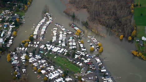 Flooding-In-Devastated-British-Columbia,-Canada-Caused-By-Climate-Change