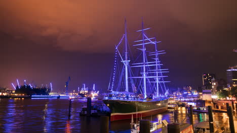 Zeitraffer-Hafen-Hamburg