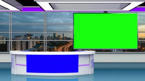 3D-virtuelles-Studio-Mit-Grünem-Hintergrund