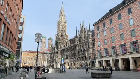Marienplatz,-in-Munich,-Germany,-is-one-of-the-most-famous-downtown-squares-in-Europe