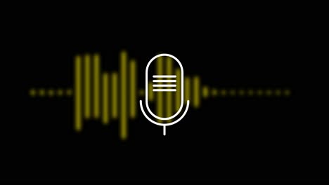 Podcast-Mikrofon-Wellenform-Grafik-Banner-Grafik