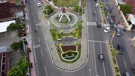 Yogyakarta,-Indonesia---October-22,-2021:-Aerial-view-of-green-open-space-in-Bantul-City