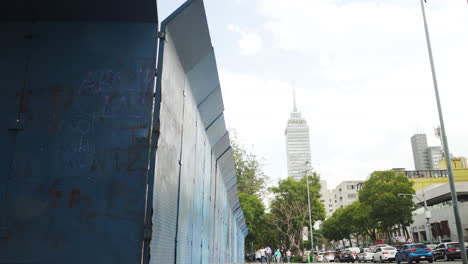Large-barriers-and-barricades-with-graffiti-are-erected-in-Mexico-City-ahead-of-public-march-and-protest-by-local-activists