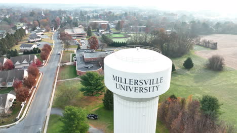 Millersville-University-aerial-orbit-of-water-tower