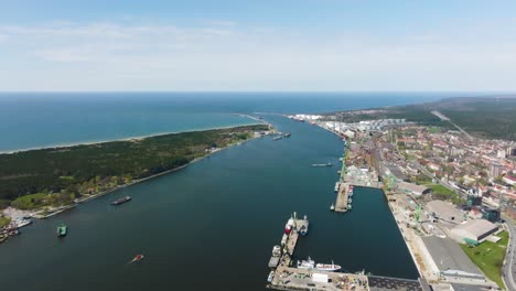 Aeria-static-view-Klaipeda-city-port-and-port-gate