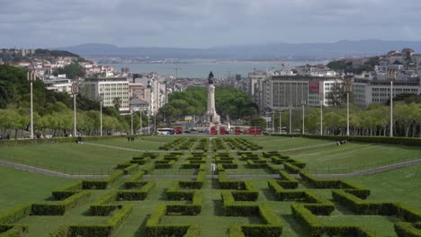 Eduardo-VII-park-and-gardens-in-Lisbon,-Portugal