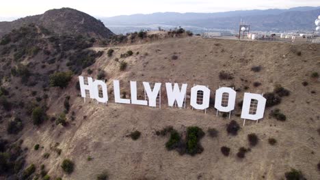 An-aerial-pan-of-the-Hollywood-sign