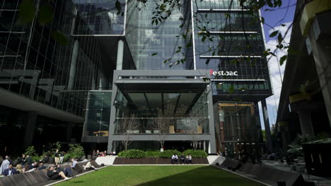 An-entrance-of-the-Westpac-Group-head-office-building-in-Sydney