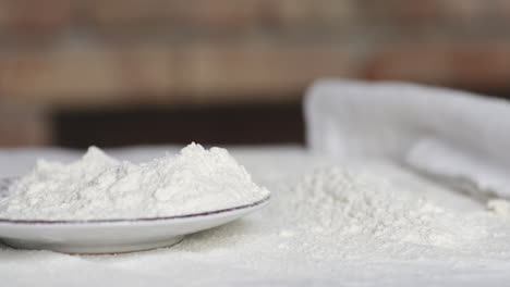 White-Flour-On-The-Table-For-Bread-Baking