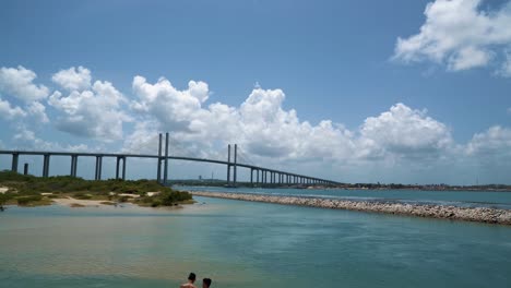 The-Newton-Navarro-Bridge,-the-largest-cable-stayed-bridges-in-Brazil