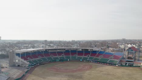 McCoy Stadium In Pawtucket Rhode Island, Revealing Drone Starting On The  Entrance Of The Abandoned Baseball Field, Aerial Free Stock Video Footage  Download Clips