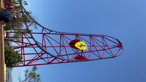 Vertical-Red-Force-Roller-Coaster-at-Ferrari-Land
