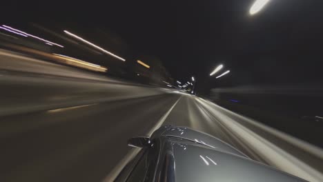 Time-Lapse-Footage-of-a-Car-Driving-At-Night