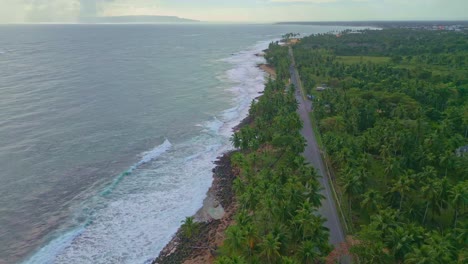 Panoramic-coastal-road-near-Nagua,-Dominican-Republic