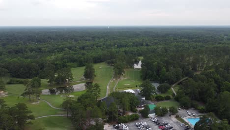 A-drone-shot-revealing-the-Summerville-Country-club-and-golf-course