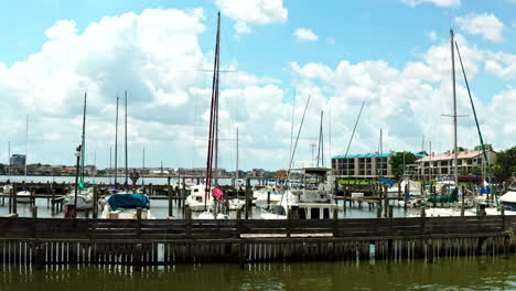 A-view-of-harbor-in-Nassau-Bay,-Texas