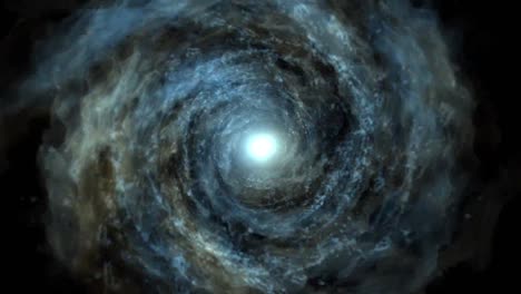 Animation-Eines-Schwarzen-Lochs-Im-Weltraum,-Schnell-Rotierende-Spiralform,-Universum-Und-Kosmoskonzept