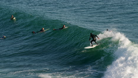 Surfing-in-Santa-Cruz,-CA