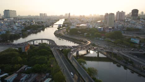 The-road-by-the-river-in-the-sunset-afternoon-in-Ho-Chi-Minh-city