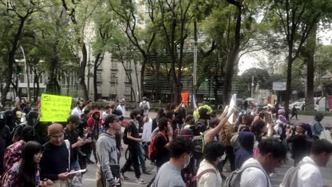 shot-of-a-social-protest-in-mexico-city-during-midday