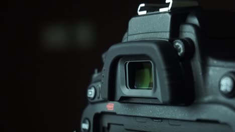 Closeup-of-DSLR-camera-viewfinder-and-camera-buttons