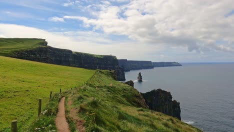 A-walk-along-the-costal-path-from-Doolin-to-the-cliffs-of-Moher,-a-stunning-scenic-walk