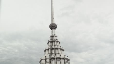 Tilt-detail-of-right-tower-Menara-Berkembar-Petronas-Kuala-Lumpur-Malaysia