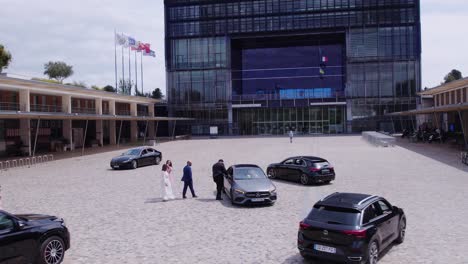 Wedding-Car-Convoy-Circles-Port-Marianne-Square-and-Montpellier-City-Hall